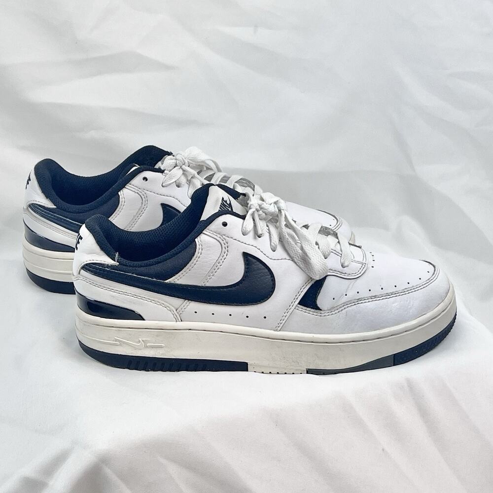 Nike Court Vision Low Next Nature White Navy Women 8.5 DX9176-100 Sneakers EU 40 - Picture 2 of 10